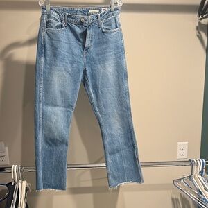 Stylish Light Blue Straight Leg Women's Jeans